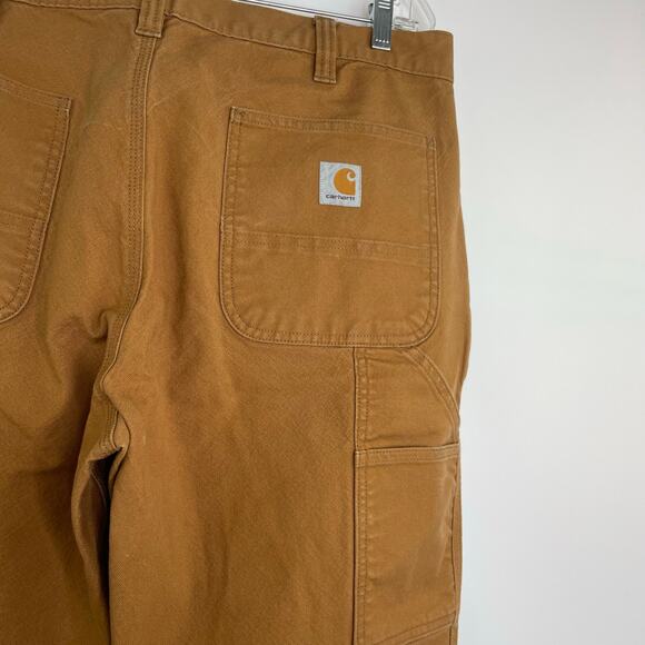 Carhartt Relaxed Fit Tan Canvas Workwear Utility Pant Jeans size 36X32 - Picture 9 of 16